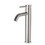 Round Single Hole Vessel Lavatory Faucet Matte Black