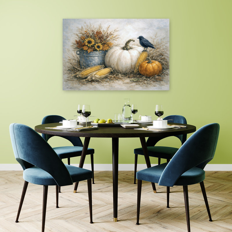 «Field Finds», art mural rustique contemporain tournesol d'automne, H 32 po x l 48 po