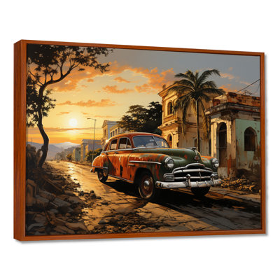 «Cuba Havana Sunset», art mural paysage de Cuba