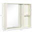 Armoire de salle de bain 31,5 "x 25,5" avec miroir - Assemblage requis pour la salle de bain, le salon, la buanderie et le rangement mural à usage quotidien 6 "