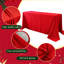 6 pièces de nappes de Noël en polyester rouge 90 x 132 po, nappes de table de salle à manger rectangulaires. Convient pour la cuisine, la salle à manger, le mariage, la décoration de bureau, l'exposition, la décoration des Fêtes. Excellents accessoires de cuisine, parfaits pour les tables rectangulaires de 6 pi-1230904272-1230904273