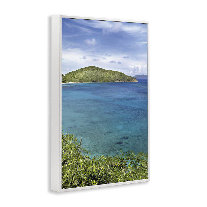 Estampe tropicale tropicale encadrée, design par Seven Trees Design, H 24 po x l 16 po