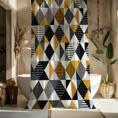 Geometric Pattern Shower Curtain