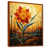 Toile avec cadre flottant brun
