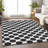 Premium Machine Washable Prisco Black Rug-777986511