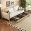Canapé-lit en lin beige-1867900624