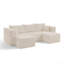 Canapé modulaire compact en velours côtelé compact avec un style minimaliste moderne-386844952