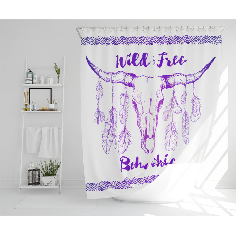 Boho Chic Native American Designer Shower Curtain