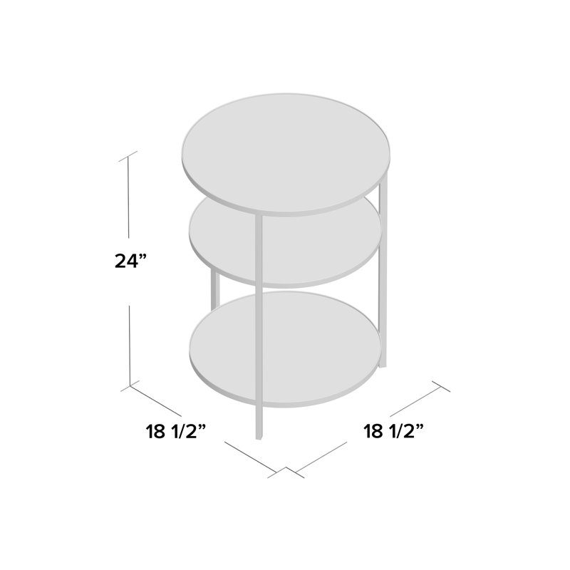 Percy Accent Table, Antique Brass