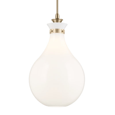 1 Light Pendant with Opal Glass