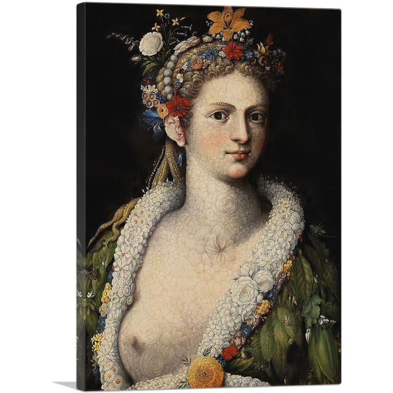 «Flora Meretrix 1590» par Giuseppe Arcimboldo, impression sur toile tendue, H 26 po x l 18 po x 1,5 po