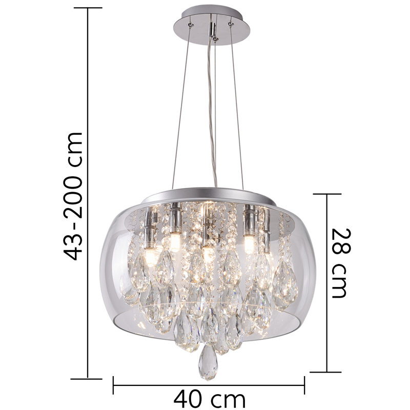 6 - Light Crystal Chandelier