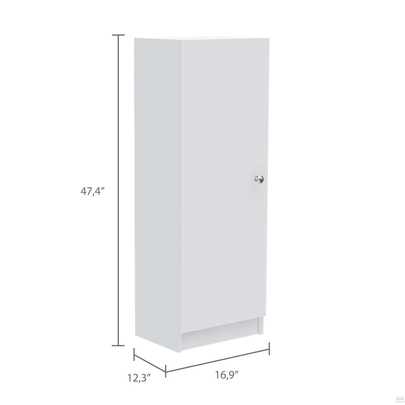 Rectangle Pantry Cabinet, White