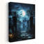 Moonlit, cimetière, portes, gothique, abstrait, oiseau contemporain, architecture, paysage, art mural-129144367
