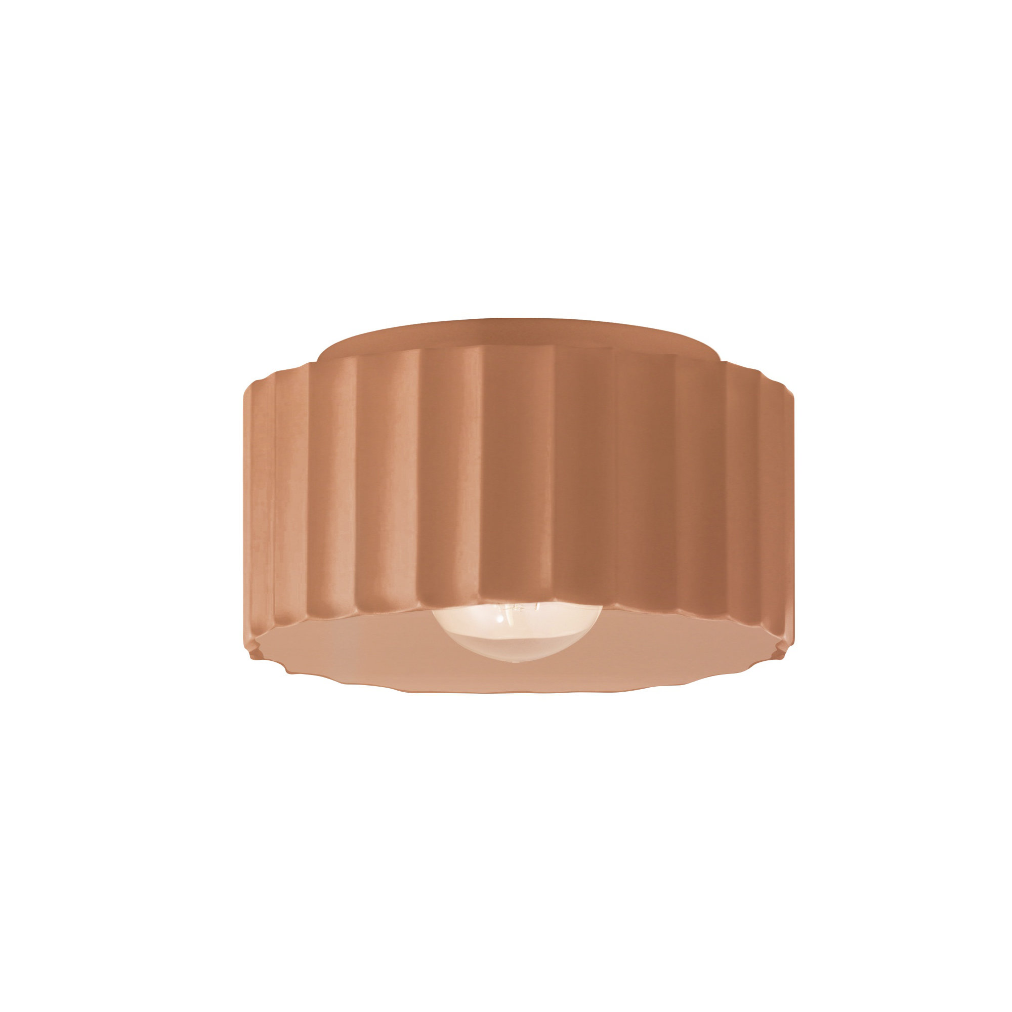 Colgate Single Light Ceramic Flush Mount, Adobe, 6.5" H x 10" W x 10" D