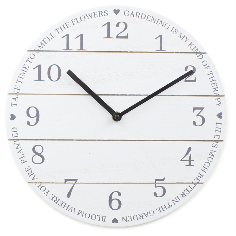 Zanesfield Wood Wall Clock, White