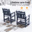 Chaises de salle à manger résistantes à la rouille et à l'épreuve des intempéries pour la cour de terrasse, facile à nettoyer-999990328