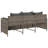 Patio Sofa With Cushions 3-Seater Poly Rattan-273108637-272390807