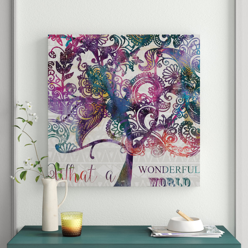 «Boho Tree», impression sur toile tendue, H 24 po x l 24 po x P 1,5 po