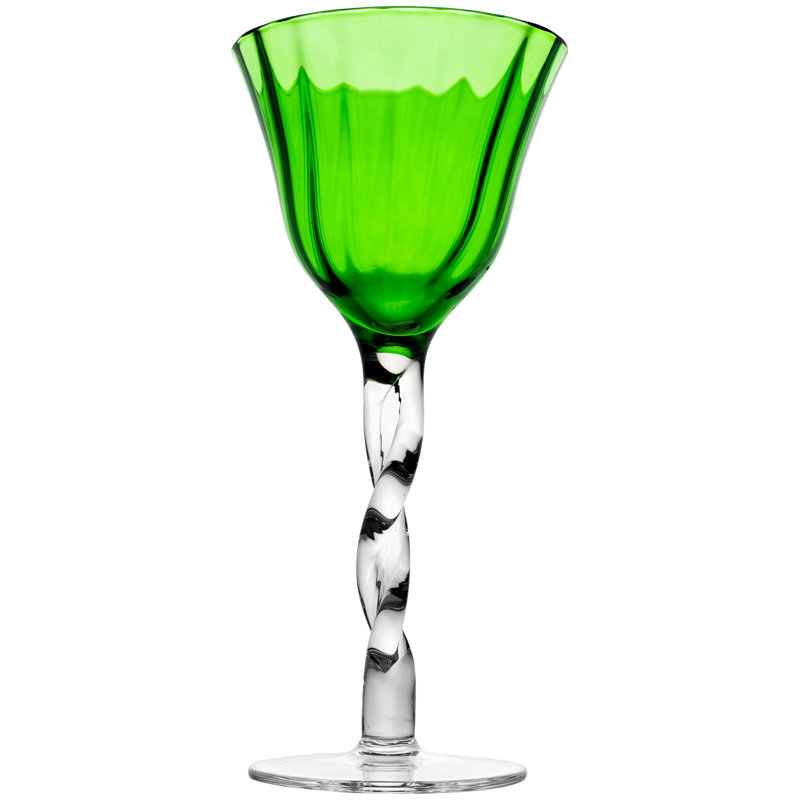 Adriana 14oz. Wine Glass Set, Green
