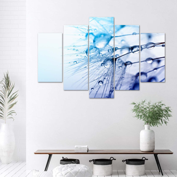 Ebern Designs Blue Blower - 5 Piece Wrapped Canvas Print | Wayfair.co.uk