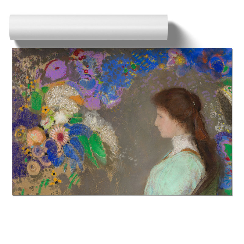 Violette Heymann by Odilon Redon - No Frame Painting, 42cm H x 59cm W x 0.1cm D