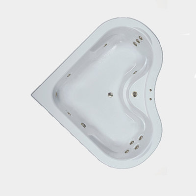 64 In. X 64 In. Drop in Combination Acrylic Bathtub -  WaterTech, W6464 Elite White