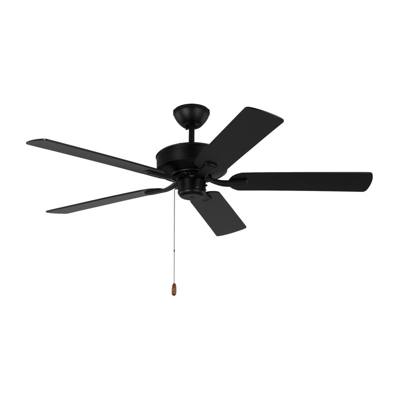 Ventilateur de plafond 52 po, Noir minuit / noyer américain, Nuit noire