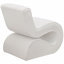 Chaise courbée incurvée crème Boucle-1664403778