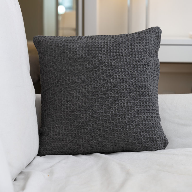 Cotton Throw Pillow, Gray