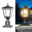 Lampadaire solaire pour l'extérieur - DEL blanc chaud imperméable pour jardin, cour, paysage, allée - Dusk To Dawn Ip44 