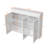 White 3-Door Arched Wall Mounted Glass Cabinet. Beautify Your Dinnerware Storage. Spacious Storage Capacity. Build. Easy Installation. Stylish 3 Door Cabinet In White. Decorate Linen Closet.-603854028