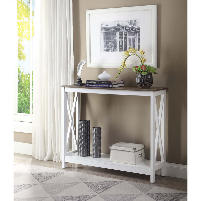 Console avec tablette Darek, Driftwood, H 31,5 po x l 39,5 po x P 11,75 po