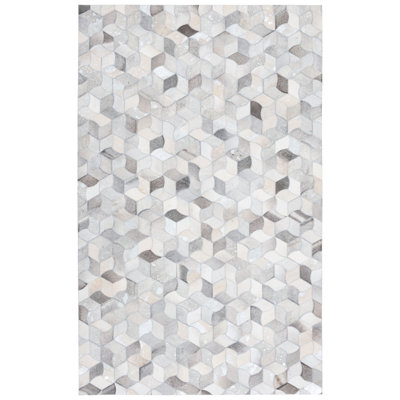 Krishan Geometric Cowhide Area Rug
