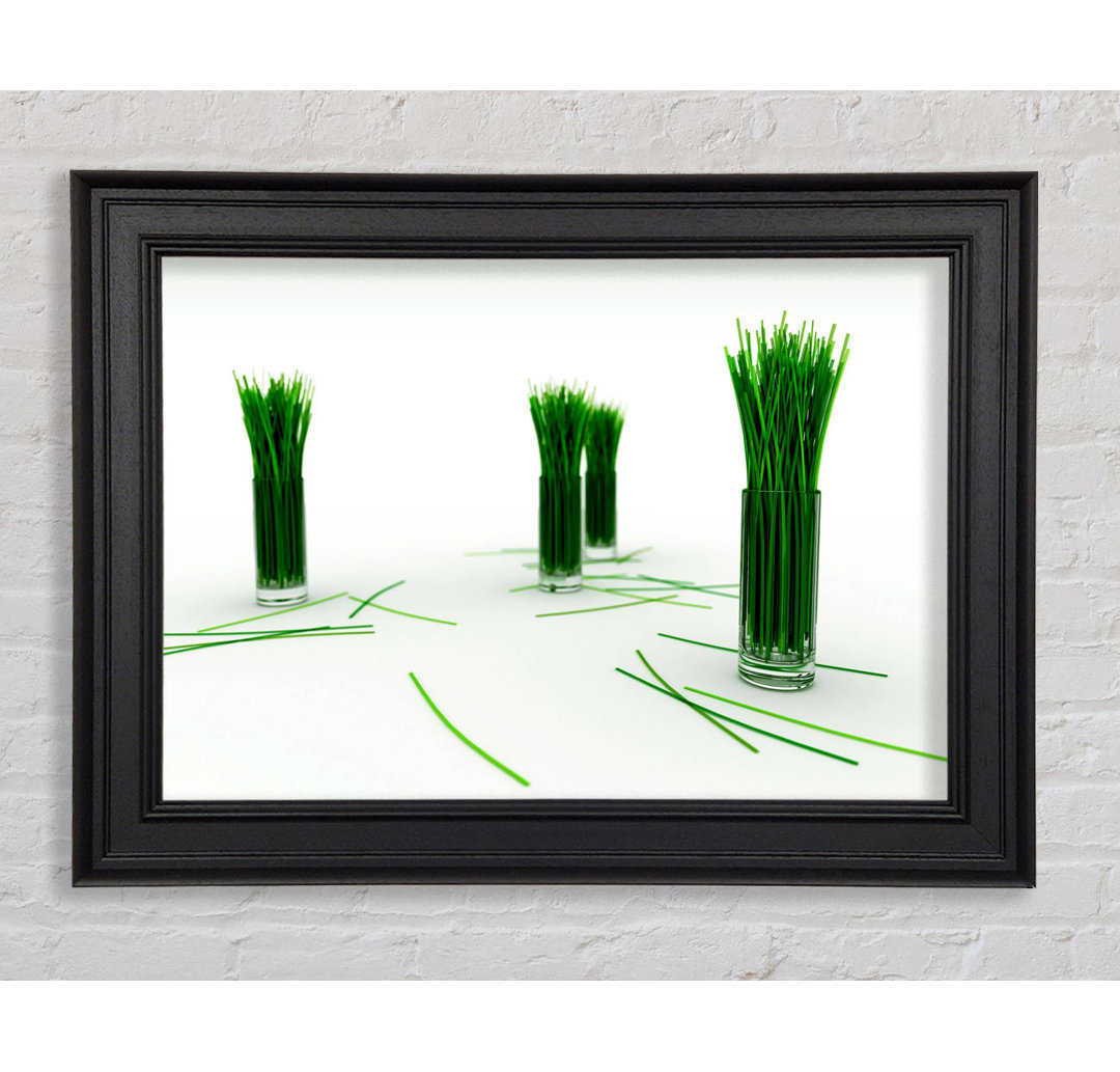 Gerahmter Kunstdruck Wheat Glass Grass