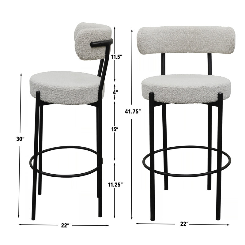 Sturm Maya Bar Chair, Counter Stool (24” Seat Height)