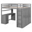 Lit mezzanine avec tiroirs, bureau et garde-robe-662421409
