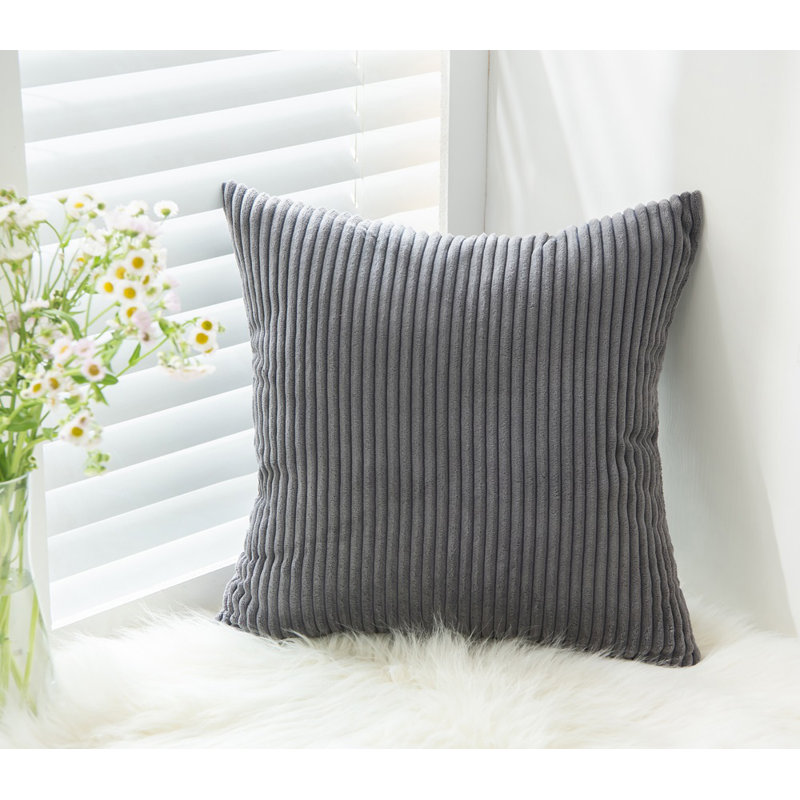 Alhakim Square Scatter Cushion Cover, Dark Grey