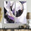 Tourbillons mauves à multiples facettes - art mural moderne sur toile bleu - 2 panneaux