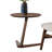 Mid-Century Modern Wingback Chair With Side Table Solid Wood Structure