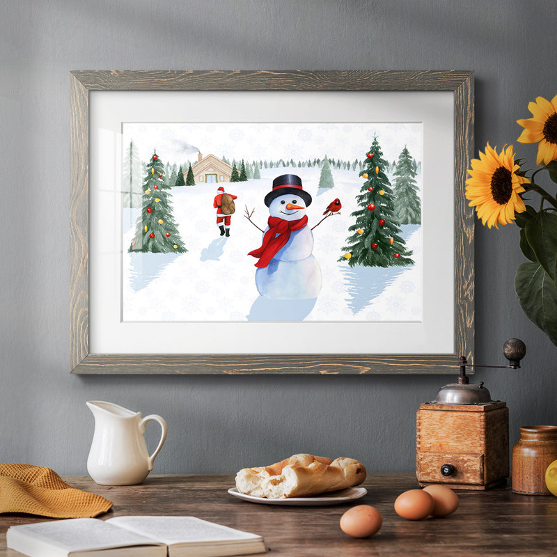 Père Noël, bonhommes de neige, collection A, Gris, H 28 po x l 42 po x P 1,5 po