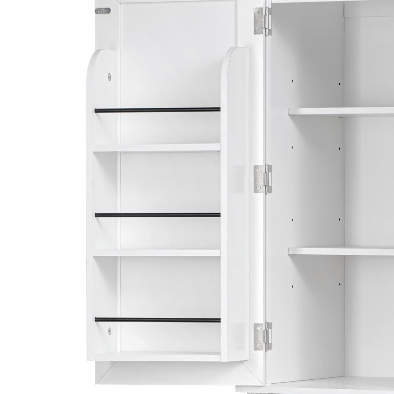 Grand garde-manger 71 po avec 3 organisateurs, Blanc