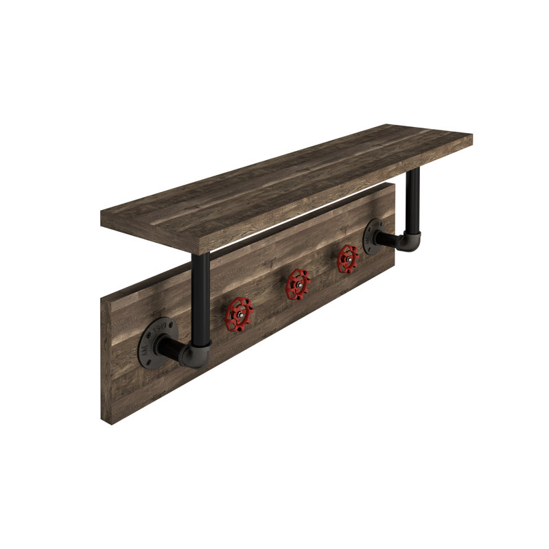 Shehan Accent Shelf with Hooks