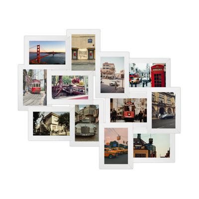 Cadre 12 photos collage blanc
