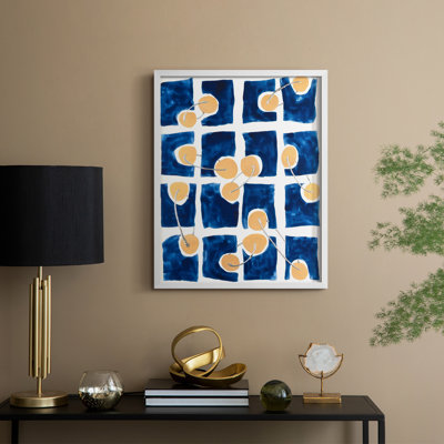 Abstract Puzzle I Framed Print - Solid Wood