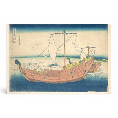 En mer au large de Kazusa (Kazusa no kairo), de Caswell (vers 1830-1832) - art mural sur toile paysage