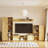 126'' W Entertainment Center With Versatile Display & Concealed Storage