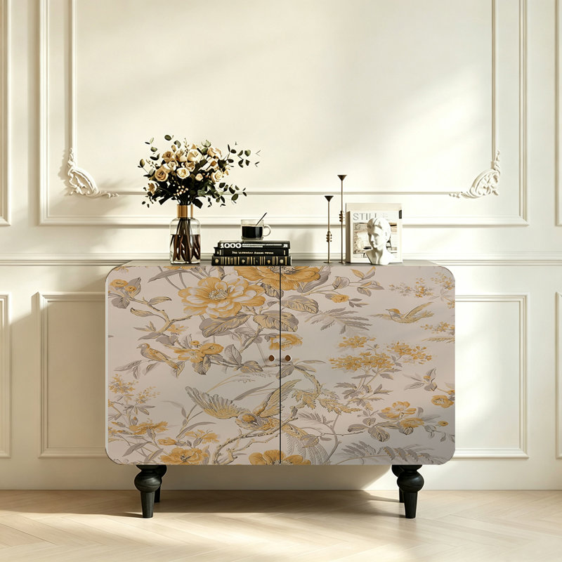 Armoire de rangement décorative au style artistique moderne et épuré
