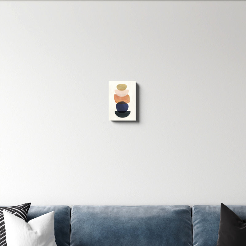 Mod Mods II par Victoria Borges - peinture sur toile tendue, H 12 po x l 8 po, Impression encadrée sans passe-partout, Blanc