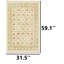 Tapis transitionnel Lotus Ivory Lotus Grid